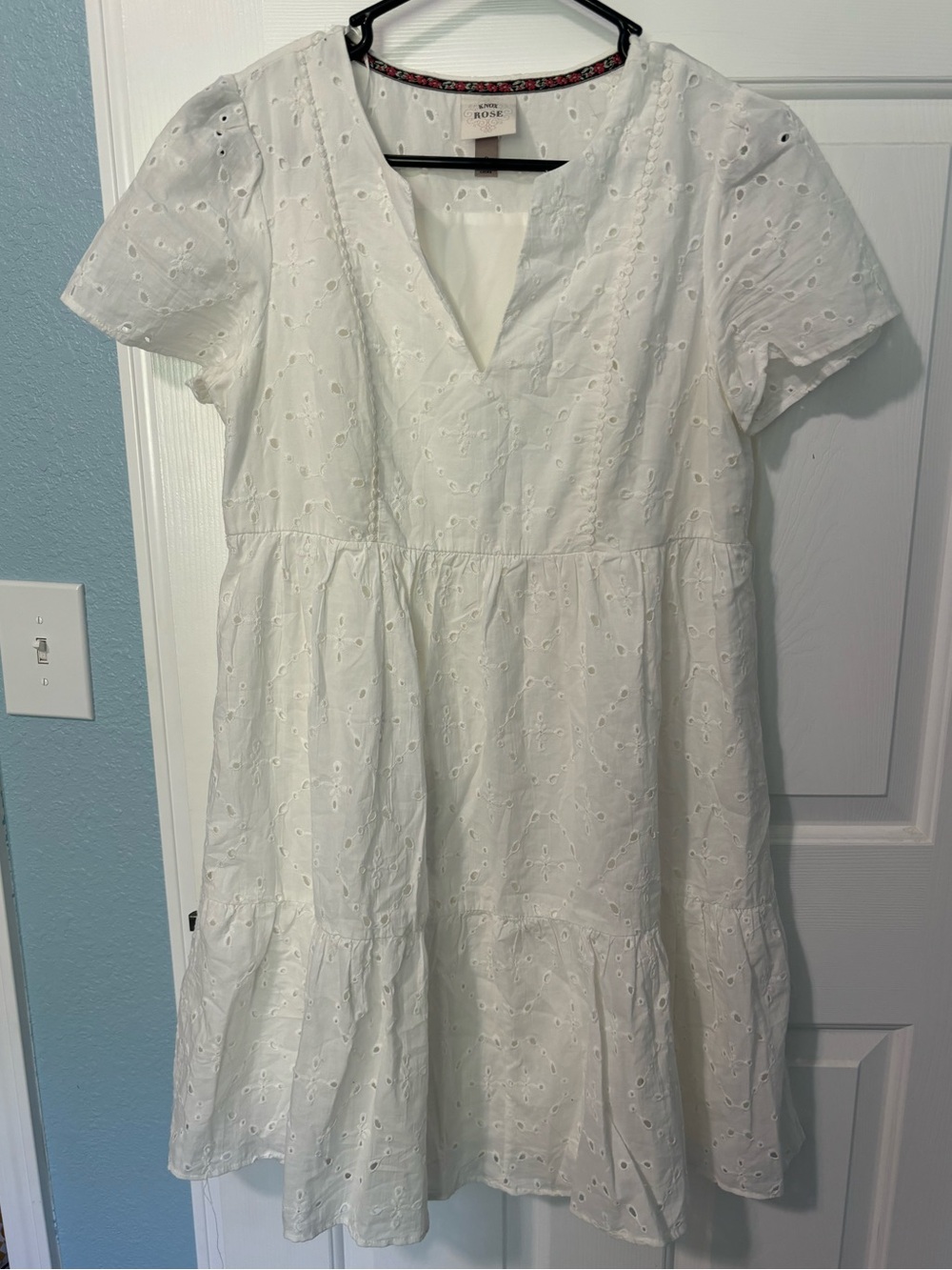 Knox Rose White Eyelet Mini Dress